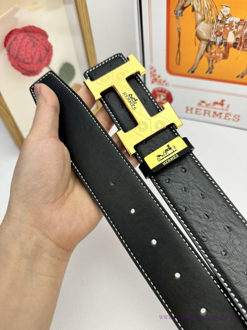 Hermes Hermès  Material: Leather Belt with 100% Head Layer. The leather belt is guaranteed t z3guy21t - Image 10