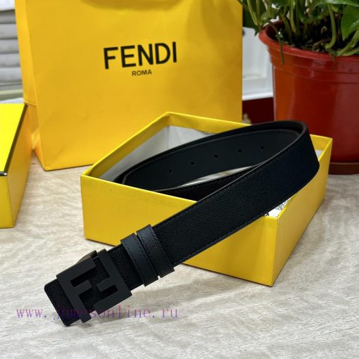 FENDL's 3.5cm wide double-sided cowhide production with classic FF copper buckle, classic fa nevnyd9a - Image 5