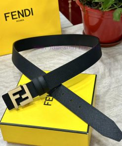 FENDL's 3.5cm wide double-sided cowhide production with classic FF copper buckle, classic fa qrc6cfcs