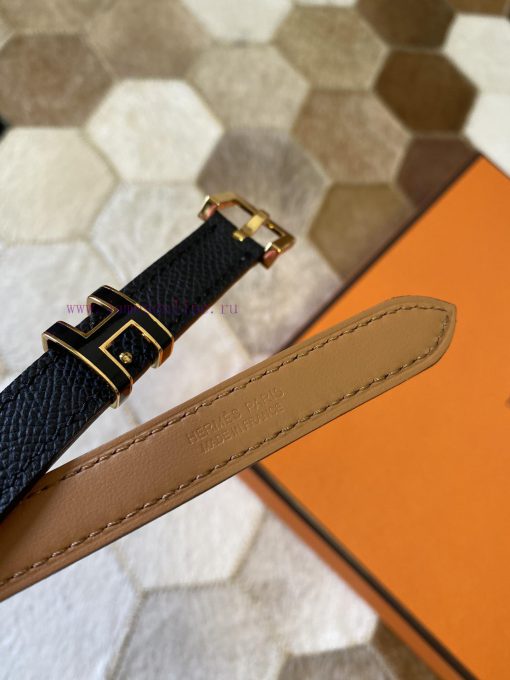 The new Pop H15 calf leather thin waistband in early spring is 15mm, with the belt loop deco fqm3850v - Image 7