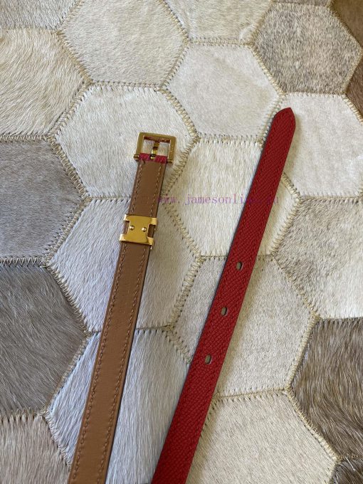 The new Pop H15 calf leather thin waistband in early spring is 15mm, with the belt loop deco kl4a777w - Image 8