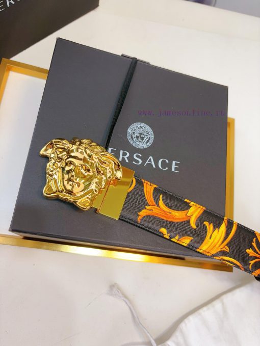 This Palazzo belt from Versace is made of cowhide fabric and adorned with Le Pop Classique p 3t663jx2 - Image 7