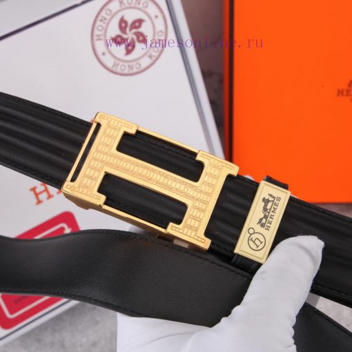 Hermes pure steel automatic buckle ⏯ P width 3.5cm synchronous, double-sided top layer cowhi j2w6u2g7 - Image 10