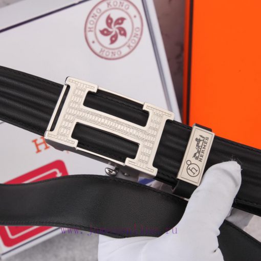 Hermes pure steel automatic buckle ⏯ P width 3.5cm synchronous, double-sided top layer cowhi 1btpvi4y - Image 10