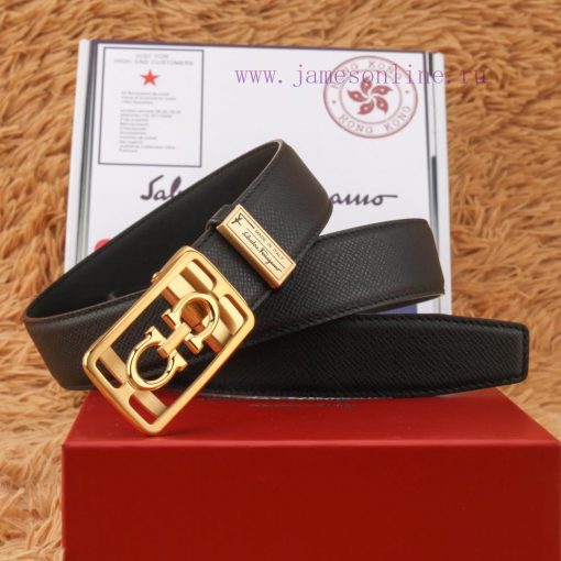 Ferragamo 316 pure steel automatic buckle ⏯️ P belt width 3.5cm double-sided cowhide classic p29806eg - Image 2