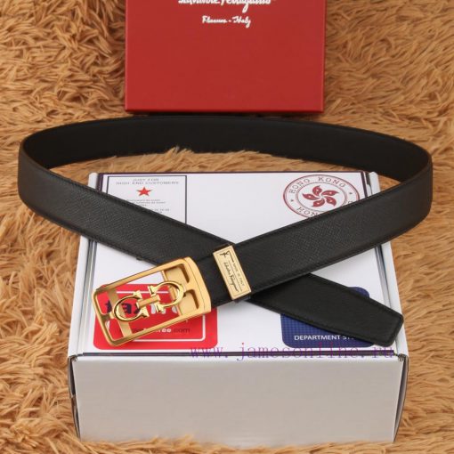 Ferragamo 316 pure steel automatic buckle ⏯️ P belt width 3.5cm double-sided cowhide classic p29806eg - Image 7