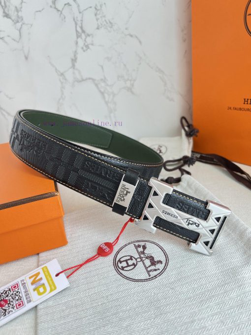 Hermes Hermes waist beltHanging buckle, classic pure steel material buckle head, double-side n4ubhcev - Image 2