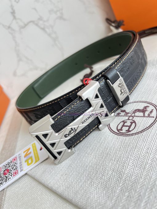 Hermes Hermes waist beltHanging buckle, classic pure steel material buckle head, double-side n4ubhcev - Image 3