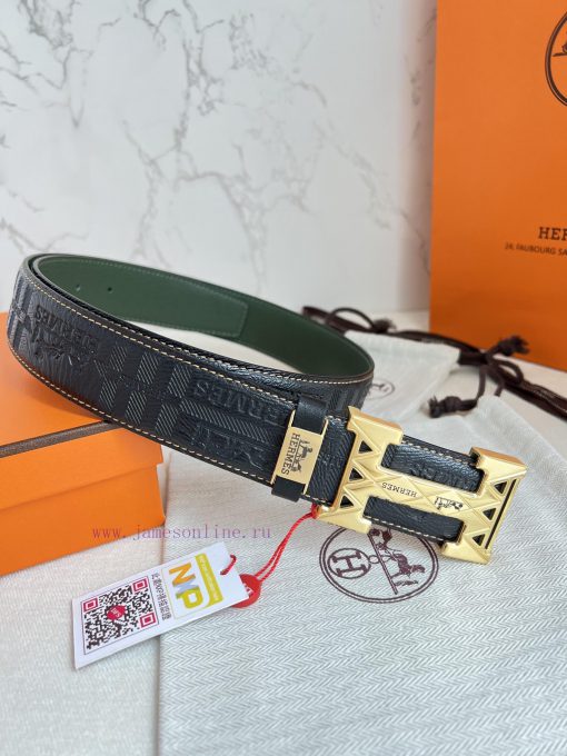 Hermes Hermes waist beltHanging buckle, classic pure steel material buckle head, double-side 3oqwzsnd - Image 2