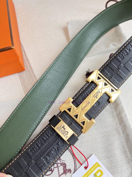 Hermes Hermes waist beltHanging buckle, classic pure steel material buckle head, double-side 3oqwzsnd - Image 5