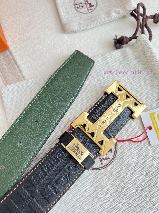 Hermes Hermes waist beltHanging buckle, classic pure steel material buckle head, double-side 3oqwzsnd - Image 7