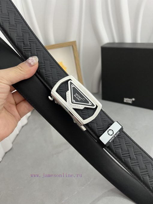 Montblanc Automatic BeltMaterial: Leather Belt with 100% Head Layer. The leather belt is gua yjzdjity - Image 5