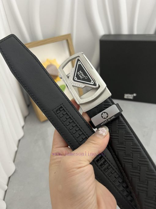 Montblanc Automatic BeltMaterial: Leather Belt with 100% Head Layer. The leather belt is gua yjzdjity - Image 6