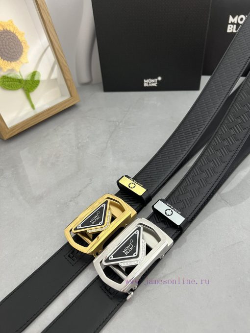 Montblanc Automatic BeltMaterial: Leather Belt with 100% Head Layer. The leather belt is gua yjzdjity - Image 8