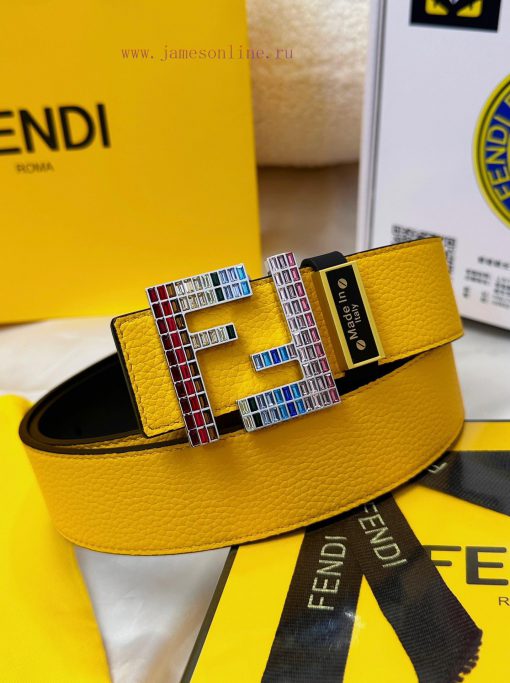 Belt FENDI Fendi ReproductionThe waistband is made of 100% head layer cowhide, ensuring genu ft8yr4wb - Image 4