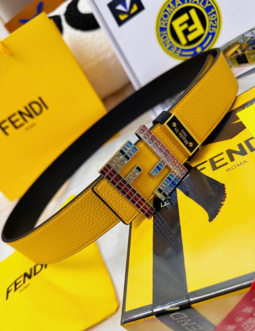 Belt FENDI Fendi ReproductionThe waistband is made of 100% head layer cowhide, ensuring genu ft8yr4wb - Image 8