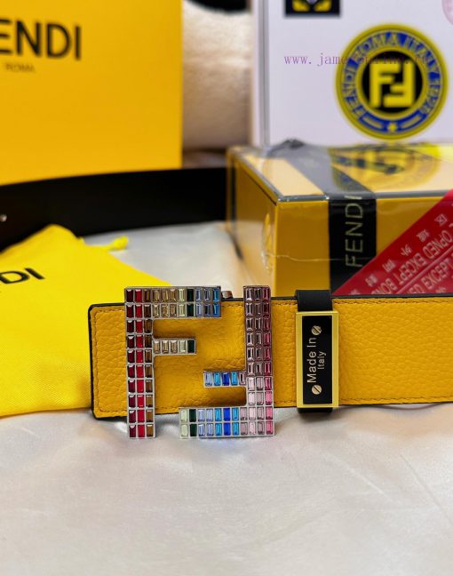 Belt FENDI Fendi ReproductionThe waistband is made of 100% head layer cowhide, ensuring genu ft8yr4wb - Image 10