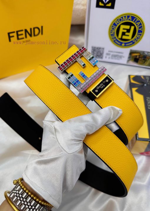 Belt FENDI Fendi ReproductionThe waistband is made of 100% head layer cowhide, ensuring genu to8zfpm8 - Image 7