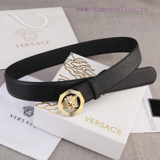 Width 4.0cm Versace This belt is adorned with the iconic Versace Medusa logo buckle, showcas t09jrqjd - Image 3