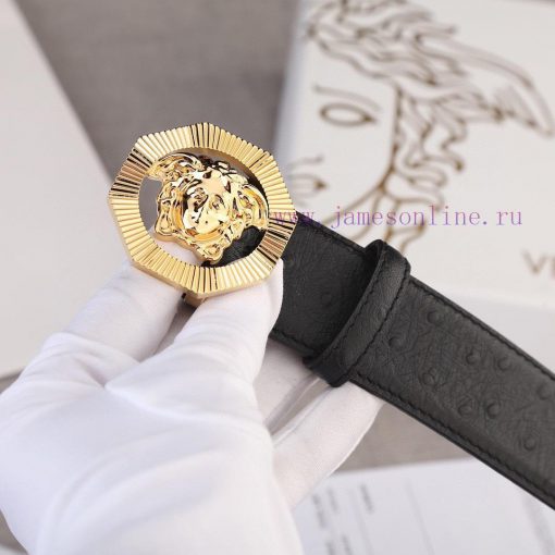 Width 4.0cm Versace This belt is adorned with the iconic Versace Medusa logo buckle, showcas t09jrqjd - Image 4