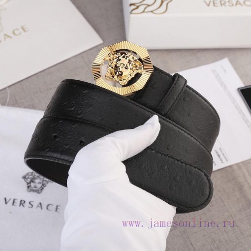 Width 4.0cm Versace This belt is adorned with the iconic Versace Medusa logo buckle, showcas t09jrqjd - Image 5