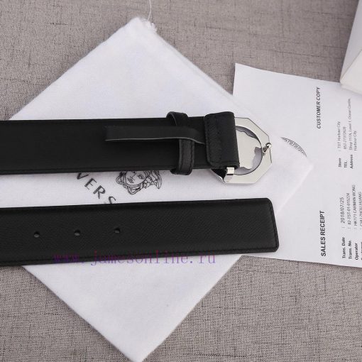 Width 4.0cm Versace This belt is adorned with the iconic Versace Medusa logo buckle, showcas qhn9bk1p - Image 5
