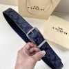 The COACH double-sided belt with a width of 3.8cm is made of classic logo canvas material on 519gt44v