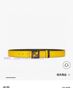 FENDI FendiFull set of the same width 4.0CM double ring front and back waist belt FF nail bu j5wxpffz