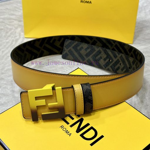 FENDI FendiFull set of the same width 4.0CM double ring front and back waist belt FF nail bu s1gl7lrf