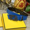 FENDI style with width of 4.0CM, double ring front and back waist belt, FF nail buckle, dual ui0ynley