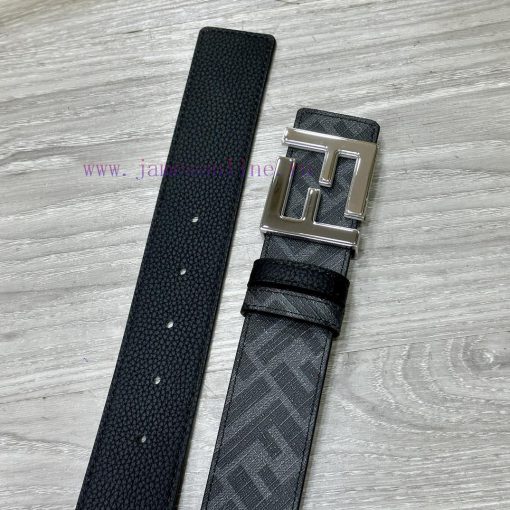 FENDI FendiFull set of the same width 4.0CM double ring front and back waist belt FF nail bu t3m7xcdu - Image 8