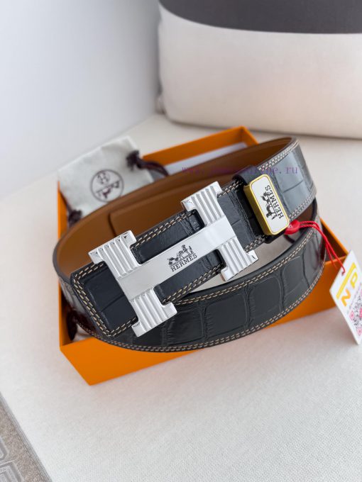 Hermes Hermes waist beltHanging buckle, classic pure steel material buckle head, double-side gx9g13ac