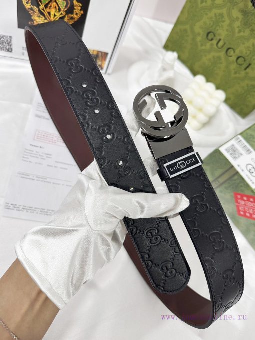 Belt Gucci Gucci️The waistband is made of 100% head layer cowhide, ensuring the rotating use 5gbzp3ns - Image 7