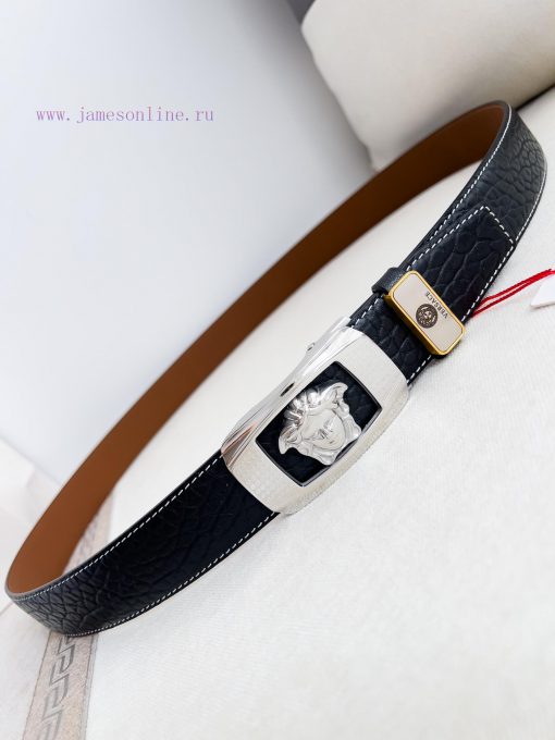 Versace Versace. ️ Belt and belt automatic beltAutomatic belt, classic head buckle made of p rwszepsg - Image 4