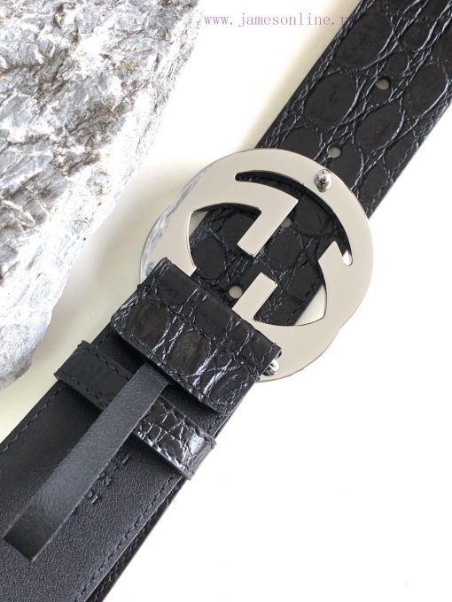 Gucci belt imported pigskin pattern with Italian calf leather, 4.0cm wide, finely crafted wi 7eo64n6h - Image 7