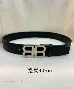 New model from Balenciaga official website, double-sided calf leather with a width of 4.0cm bao77pon