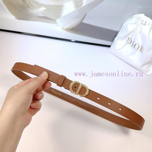 2.0cm Dior new belt, double-sided top layer cowhide material, length 75.80.85.90.95.100 euro dd7wym7e - Image 4
