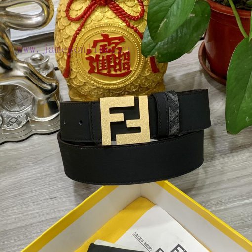 FENDI style with width of 4.0CM, double ring front and back waist belt, FF nail buckle, dual 8a4vfndx - Image 6