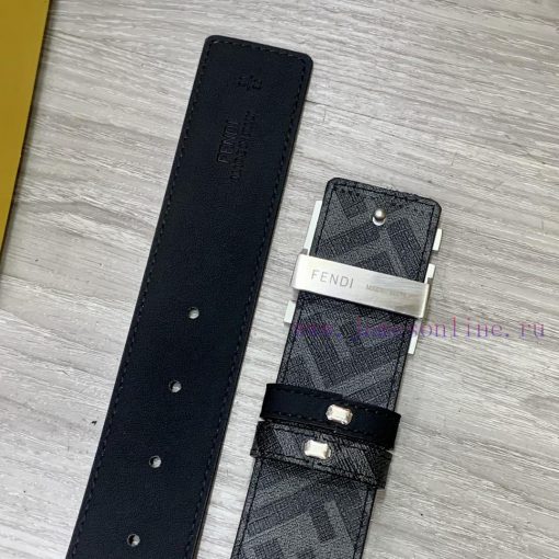 FENDI style with width of 4.0CM, double ring front and back waist belt, FF nail buckle, dual dfft8lg6 - Image 9