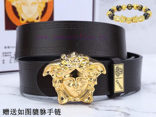 Belt Versace Ver…Belt made of 100% head layer cowhide, double-sided can be used to ensure th tybm348z - Image 3