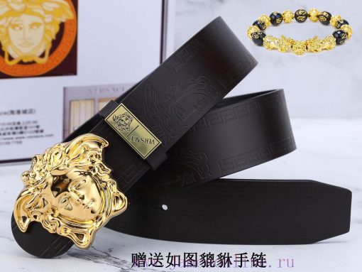 Belt Versace Ver…Belt made of 100% head layer cowhide, double-sided can be used to ensure th tybm348z - Image 4