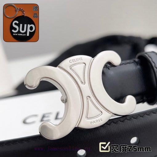 Female version CELINEComplete set of free keytag casual belt series with simple metal logo, nxvw97zf - Image 5
