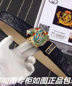 Gucci️Identify and receive a punch as a giftMaterial: 100% head layer cowhide belt, 24k pure zr9fm2wa