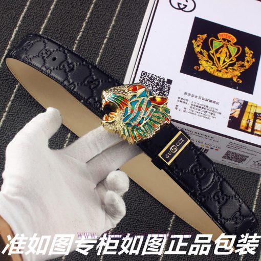 Gucci️Identify and receive a punch as a giftMaterial: 100% head layer cowhide belt, 24k pure zr9fm2wa - Image 2