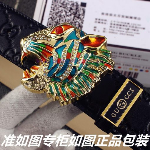 Gucci️Identify and receive a punch as a giftMaterial: 100% head layer cowhide belt, 24k pure zr9fm2wa - Image 3