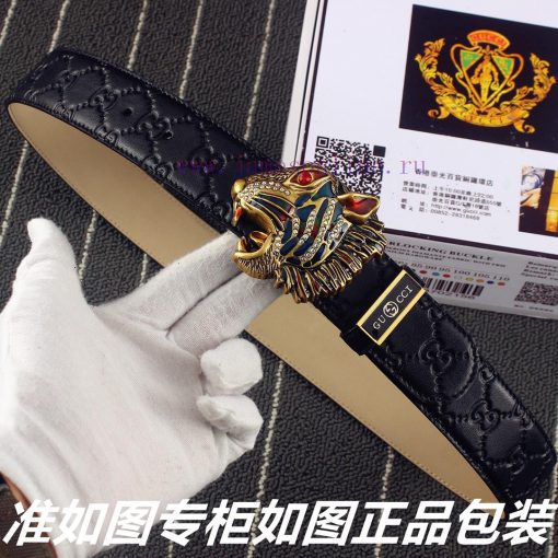 Gucci️Identify and receive a punch as a giftMaterial: 100% head layer cowhide belt, 24k pure ccguy45o