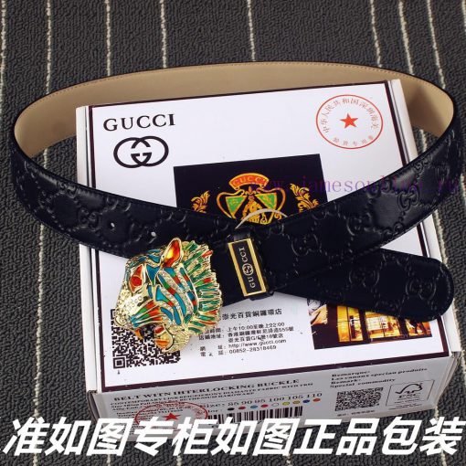 Gucci️Identify and receive a punch as a giftMaterial: 100% head layer cowhide belt, 24k pure zr9fm2wa - Image 7