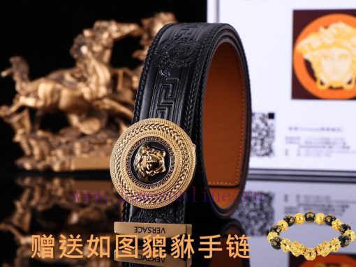 Belt Versace Ver…️The waistband is made of 100% head layer cowhide, hand woven to ensure tha oi07d6jo - Image 4