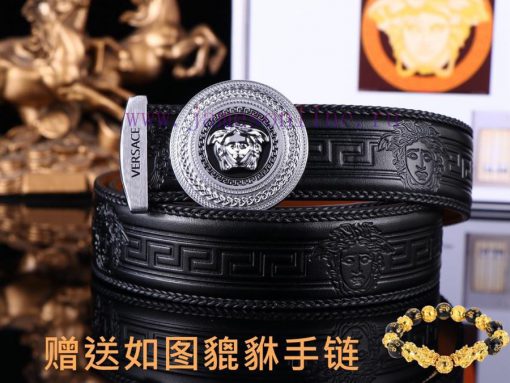 Belt Versace Ver…️The waistband is made of 100% head layer cowhide, hand woven to ensure tha fdv82s5e - Image 2