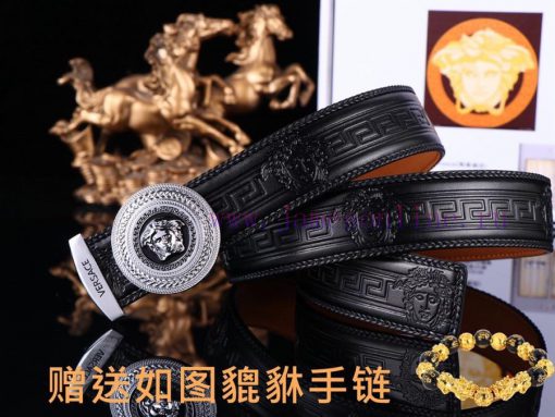 Belt Versace Ver…️The waistband is made of 100% head layer cowhide, hand woven to ensure tha fdv82s5e - Image 3